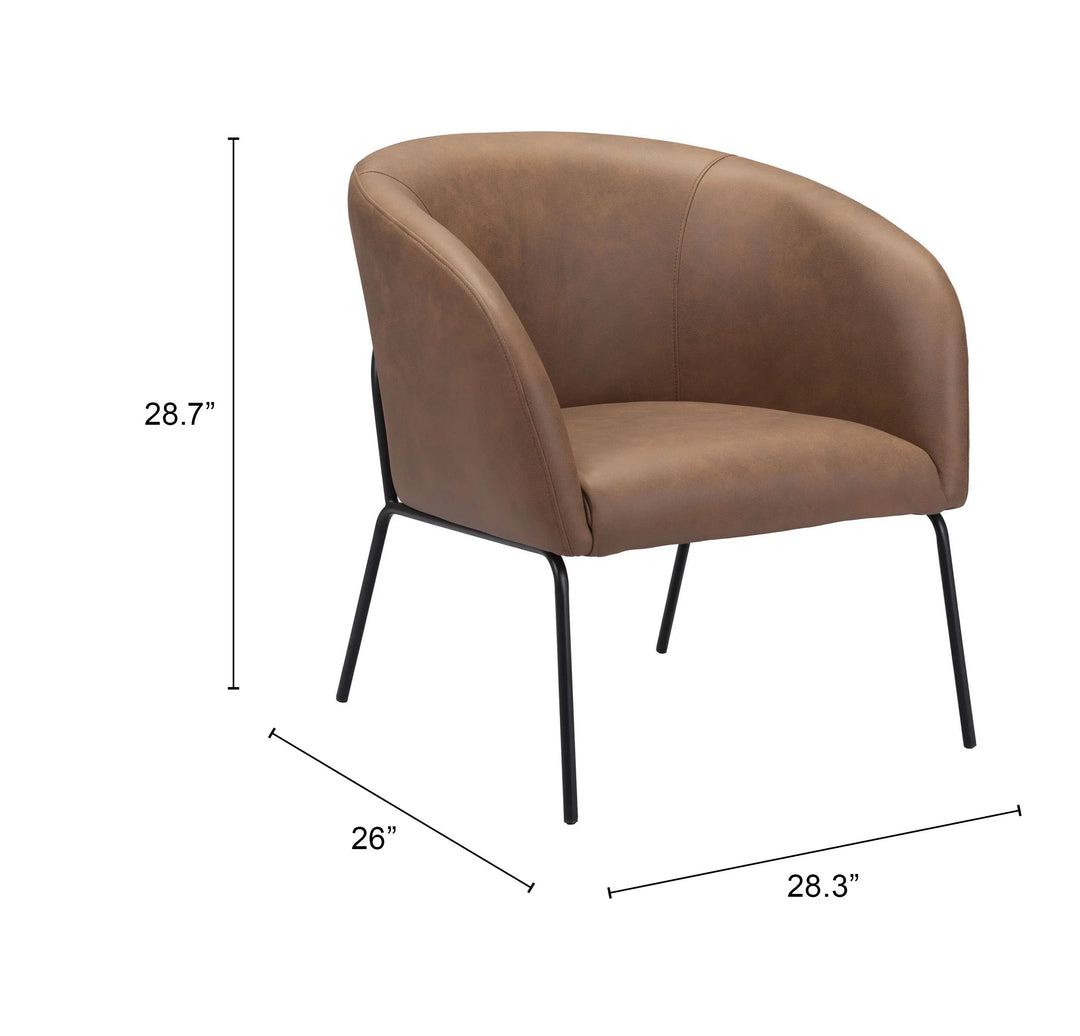 Quinten Accent Chair Vintage Brown - AmericanHomeFurniture