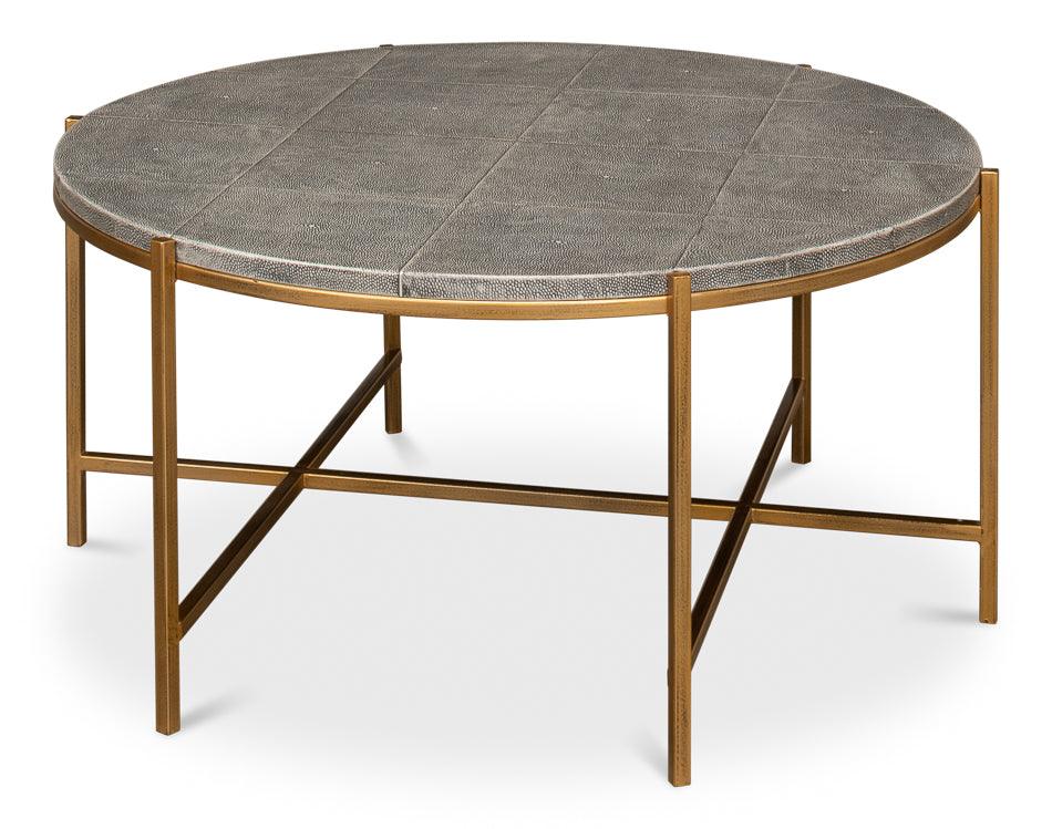 Sarreid Grey Shagreen Coffee Table COFFEE TABLES