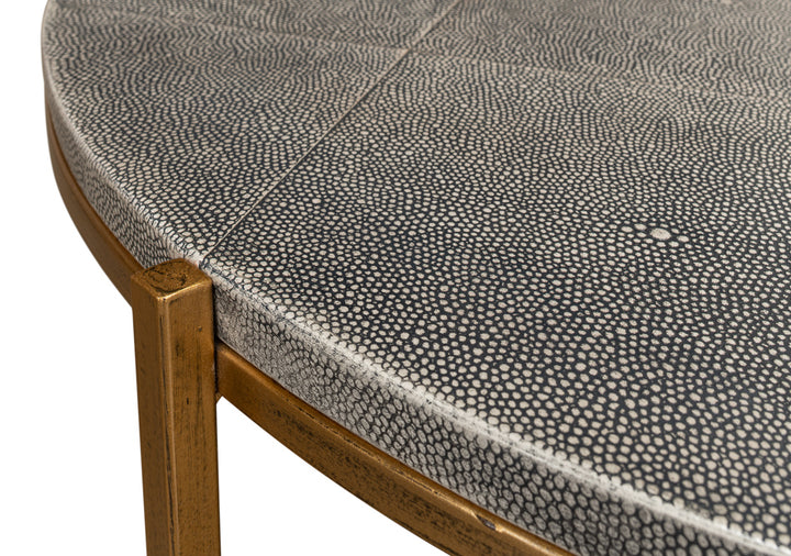 American Home Furniture | Sarreid - Grey Shagreen Coffee Table