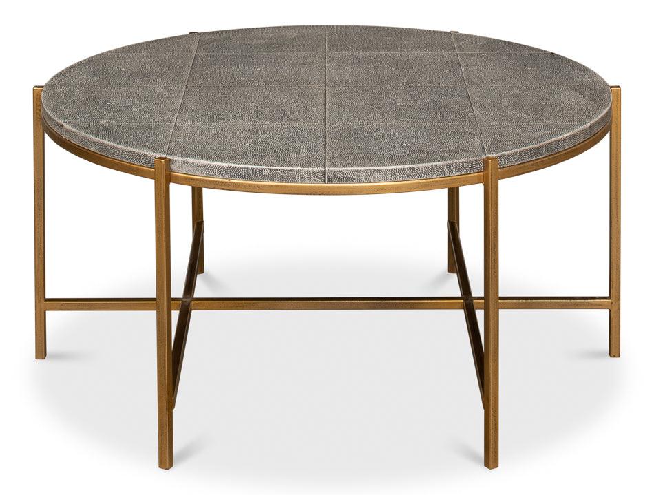 Sarreid Grey Shagreen Coffee Table COFFEE TABLES