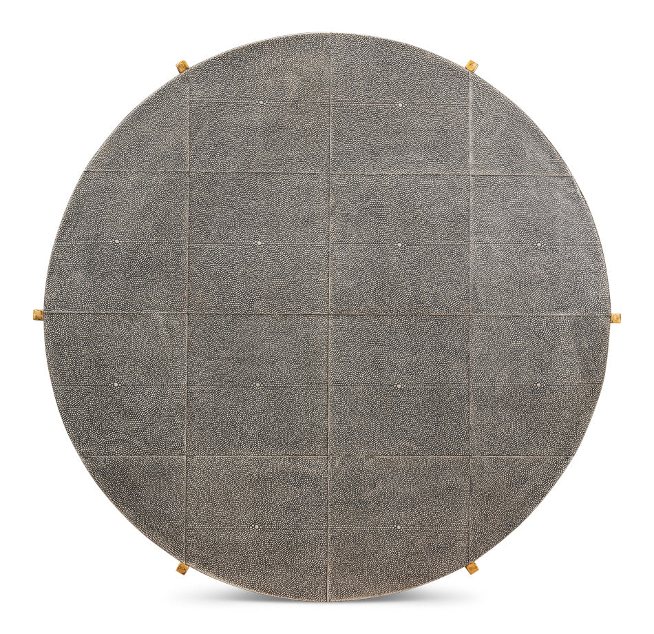 American Home Furniture | Sarreid - Grey Shagreen Coffee Table