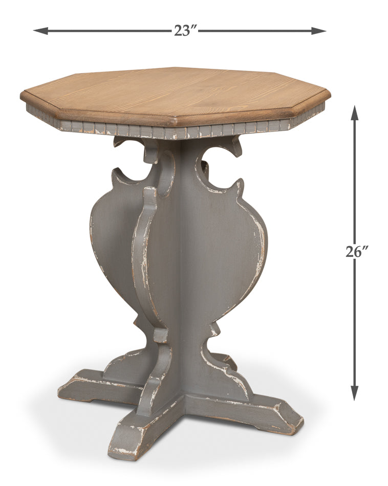 American Home Furniture | Sarreid - Brogan Side Table - Old Pine Finish