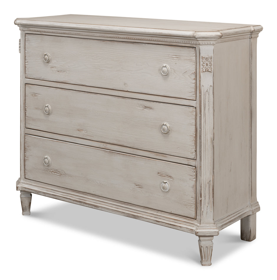 American Home Furniture | Sarreid - Fisher Commode With Stone Grey Finish