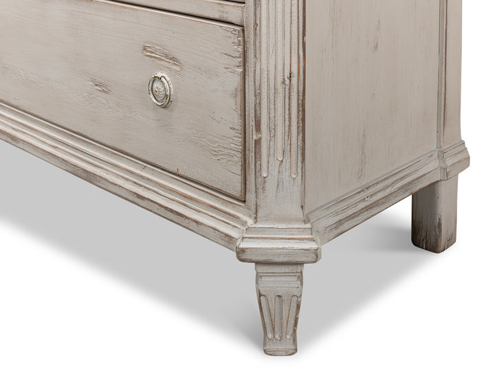 American Home Furniture | Sarreid - Fisher Commode With Stone Grey Finish