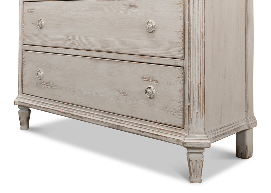 American Home Furniture | Sarreid - Fisher Commode With Stone Grey Finish