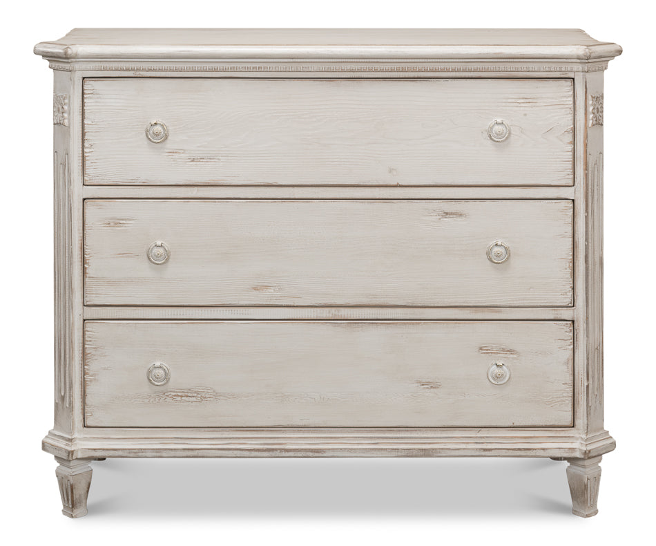 American Home Furniture | Sarreid - Fisher Commode With Stone Grey Finish