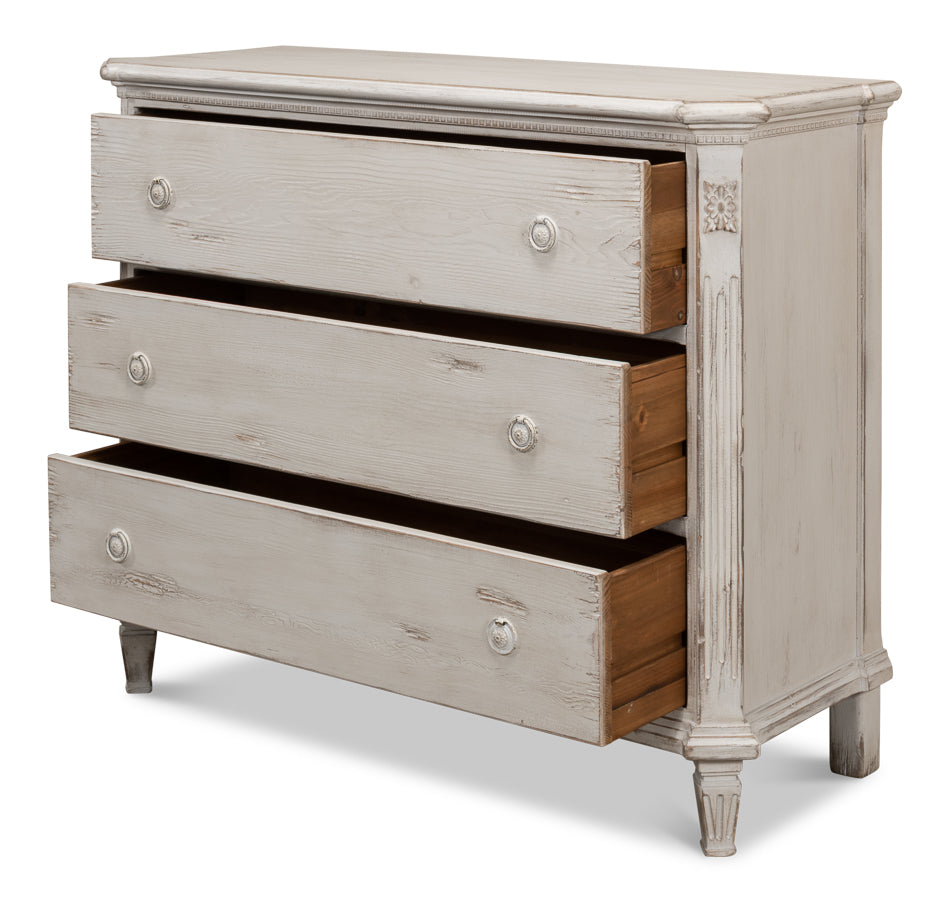 American Home Furniture | Sarreid - Fisher Commode With Stone Grey Finish