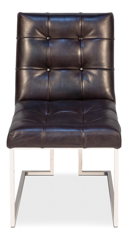 American Home Furniture | Sarreid - Hubbard Iron & Leather Chair