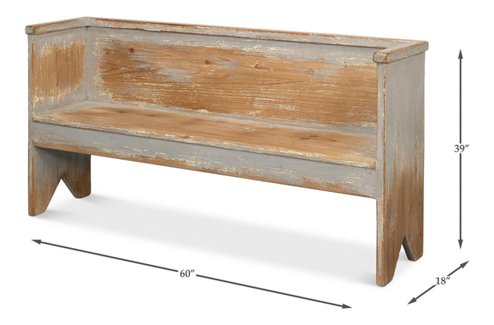 American Home Furniture | Sarreid - Beach House Bench - Grey