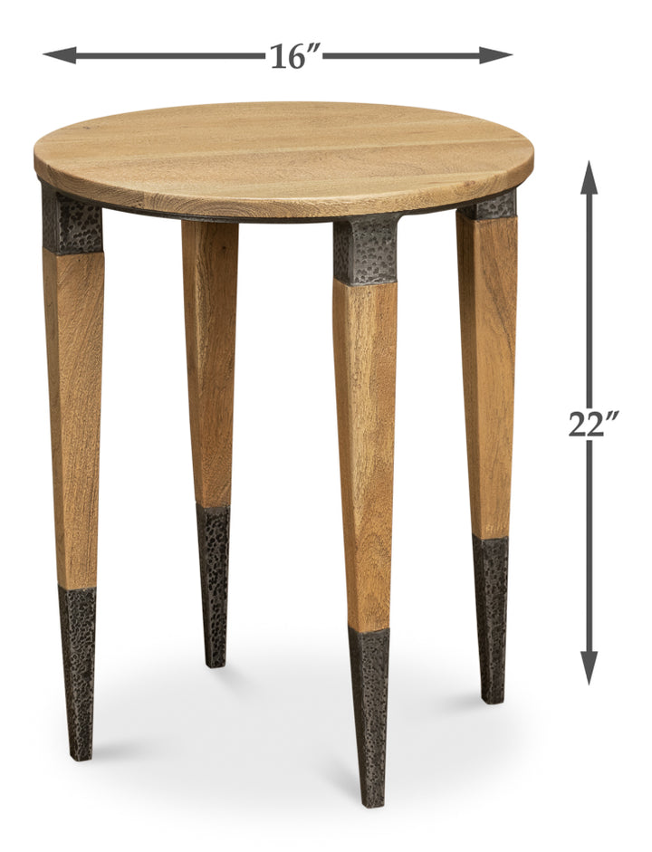 American Home Furniture | Sarreid - Saber Leg Chairside Table - Round