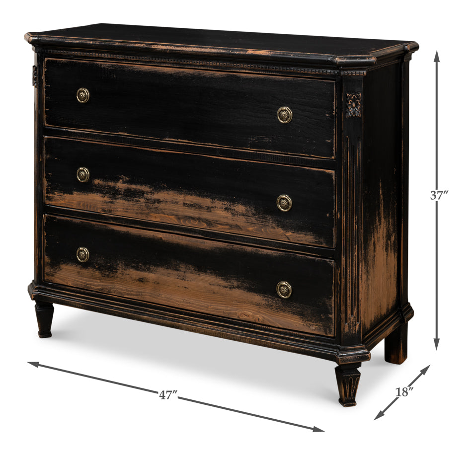 American Home Furniture | Sarreid - Fisher Commode With Onyx Finish