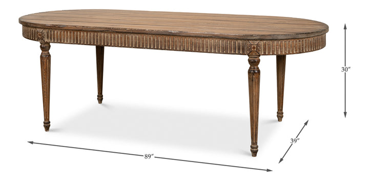 American Home Furniture | Sarreid - French Antique Reproduction Dining Table