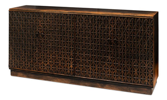 Sarreid Scrubboard Front Sideboard - Ebony SIDEBOARDS + CREDENZAS
