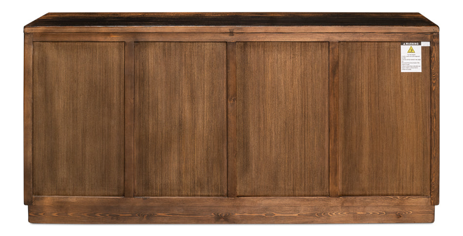 American Home Furniture | Sarreid - Scrubboard Front Sideboard - Ebony