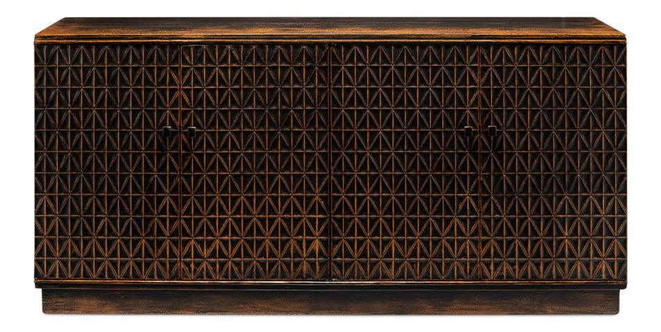 Sarreid Scrubboard Front Sideboard - Ebony SIDEBOARDS + CREDENZAS