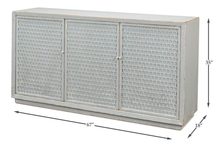 American Home Furniture | Sarreid - Honeycomb Front Sideboard