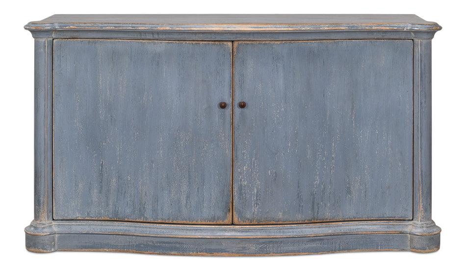 Sarreid Columns Bowfront Sideboard - Blue SIDEBOARDS + CREDENZAS