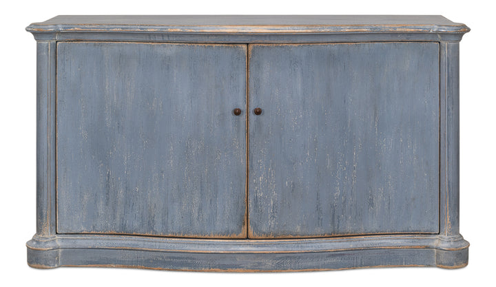 American Home Furniture | Sarreid - Columns Bowfront Sideboard - Blue