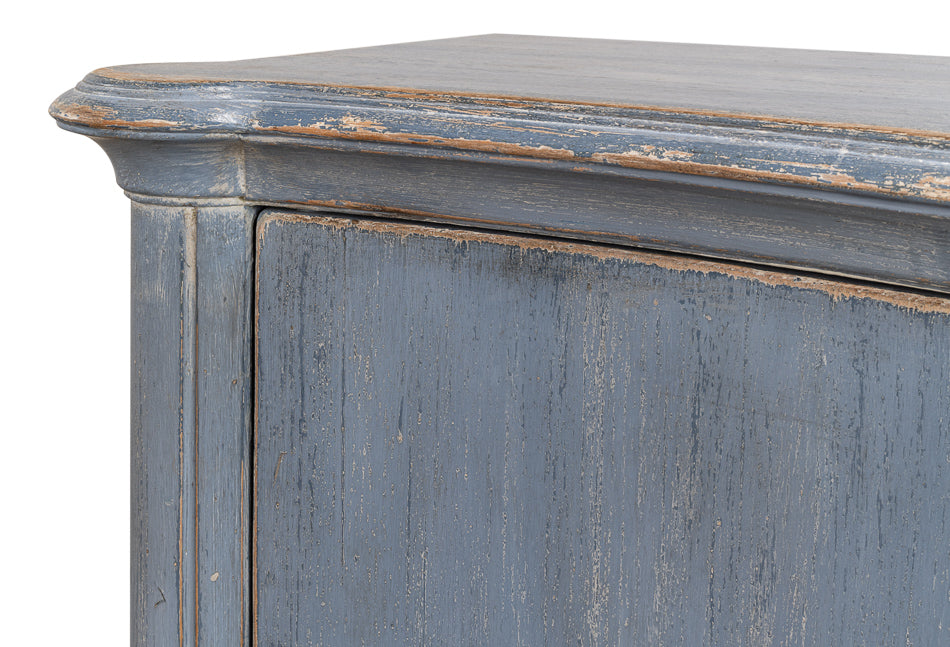 American Home Furniture | Sarreid - Columns Bowfront Sideboard - Blue