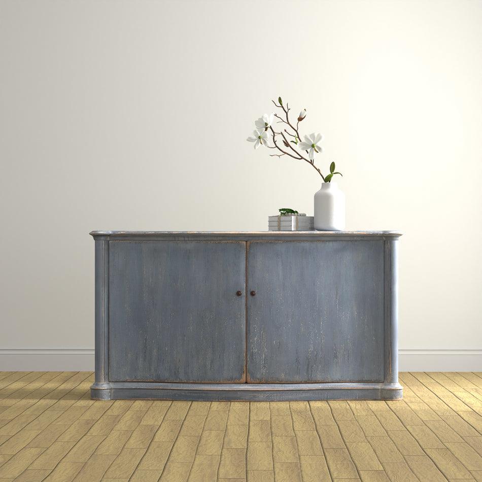 Sarreid Columns Bowfront Sideboard - Blue SIDEBOARDS + CREDENZAS