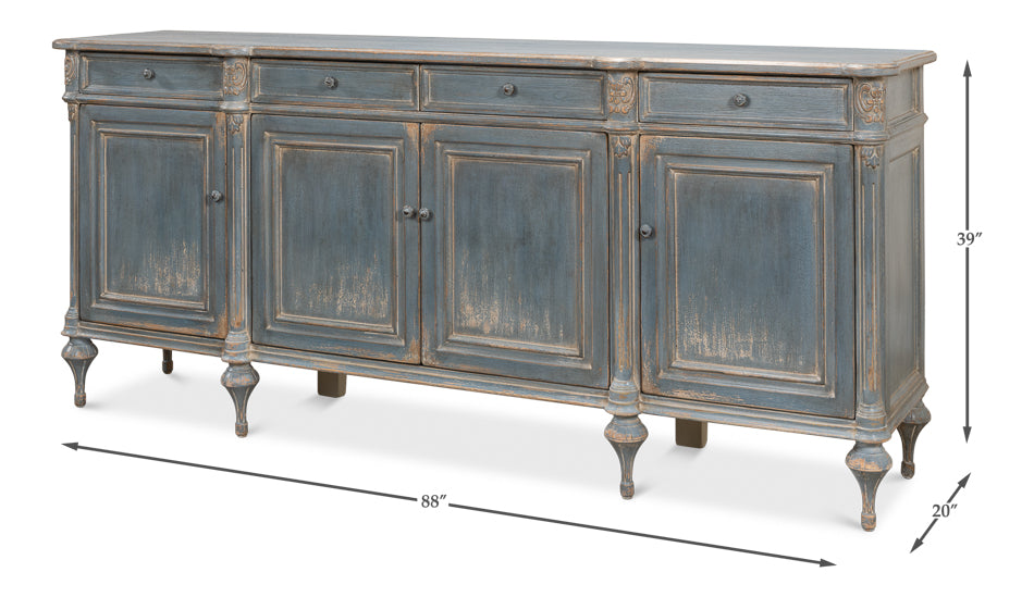 American Home Furniture | Sarreid - Lilac Sideboard - Blue Finish