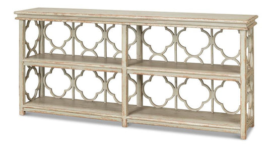 Sarreid Quatrefoil Bookshelf Console Table CONSOLE TABLES