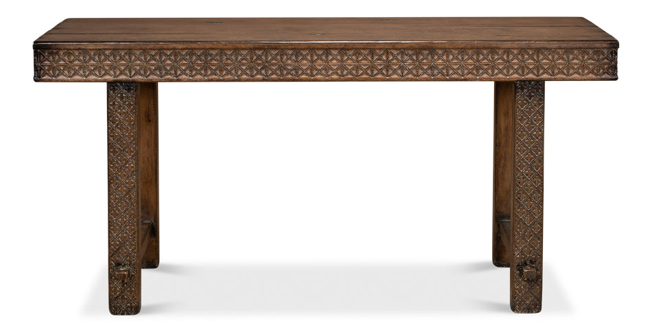 American Home Furniture | Sarreid - Honeycomb & Cross Console Table