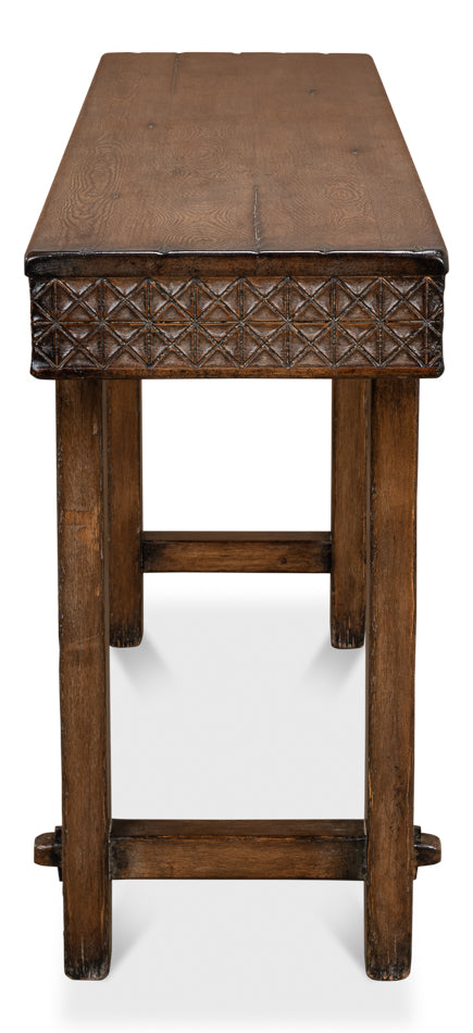 American Home Furniture | Sarreid - Honeycomb & Cross Console Table