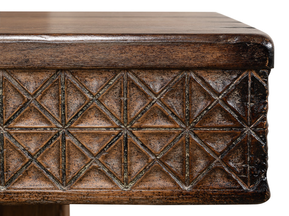 American Home Furniture | Sarreid - Honeycomb & Cross Console Table