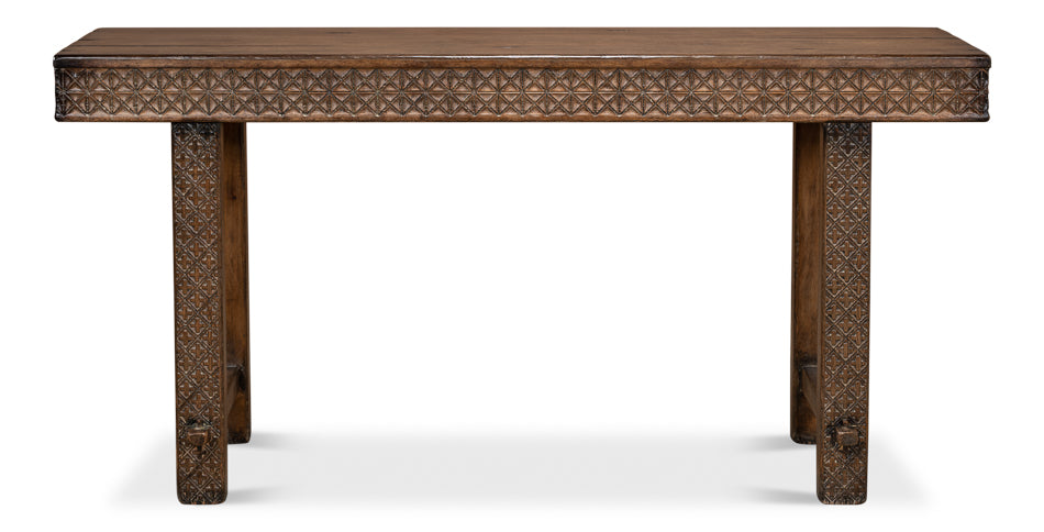American Home Furniture | Sarreid - Honeycomb & Cross Console Table