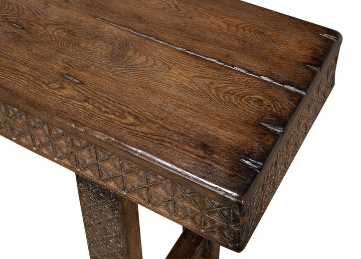 American Home Furniture | Sarreid - Honeycomb & Cross Console Table