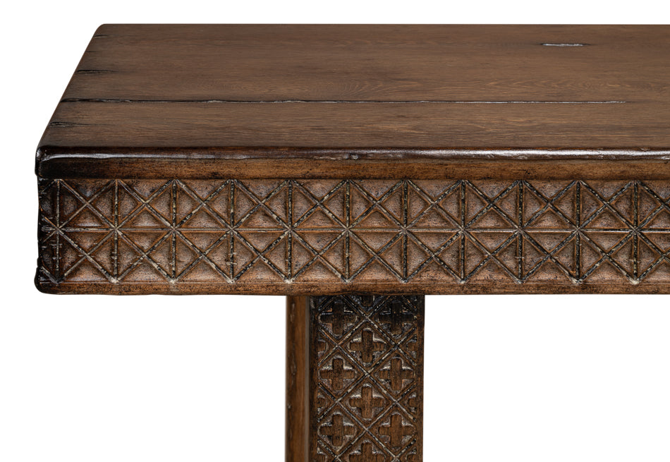 American Home Furniture | Sarreid - Honeycomb & Cross Console Table