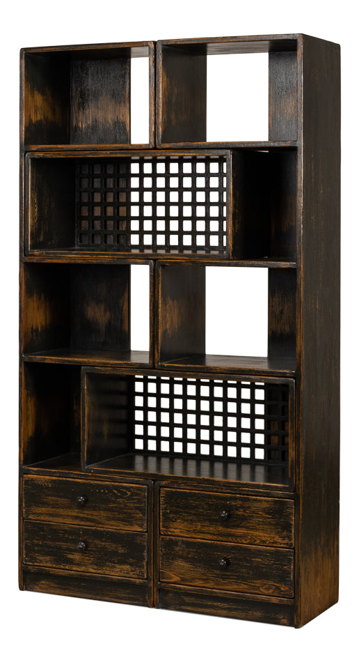 American Home Furniture | Sarreid - Compartments Bookshelf