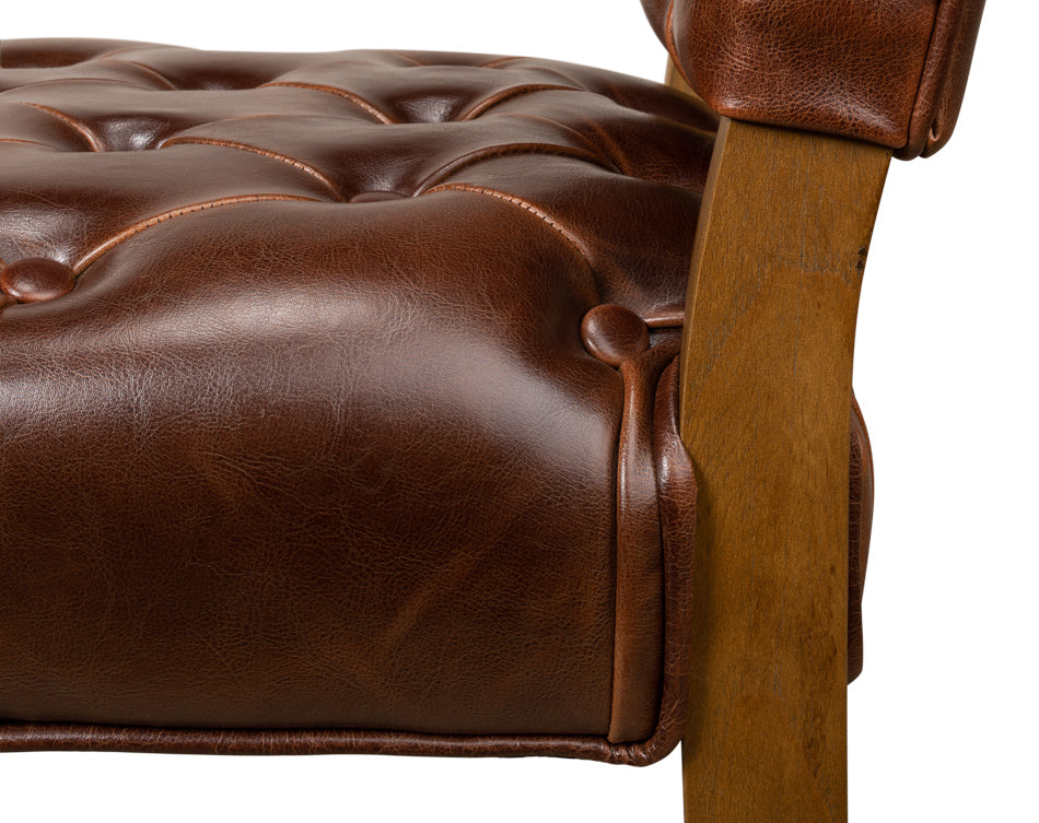 American Home Furniture | Sarreid - Brady Leather Side Chair - Set of 2