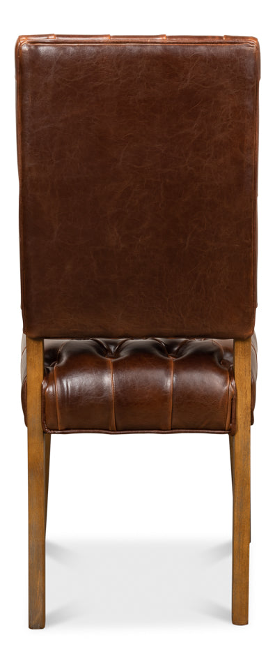 American Home Furniture | Sarreid - Brady Leather Side Chair - Set of 2