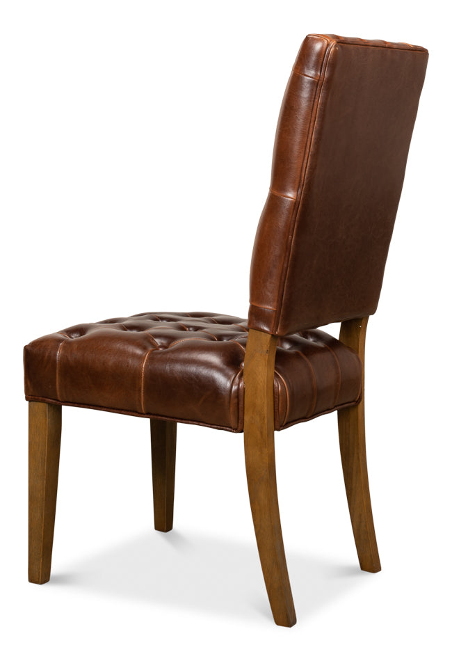 American Home Furniture | Sarreid - Brady Leather Side Chair - Set of 2