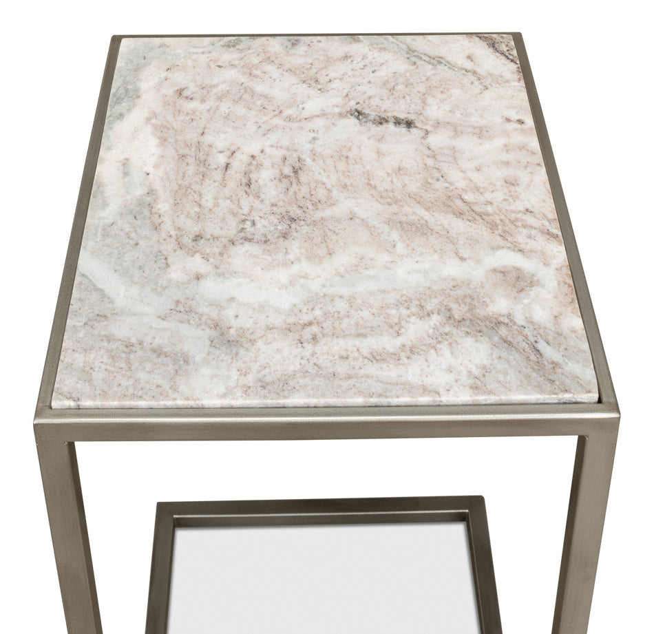 American Home Furniture | Sarreid - Laptop Table - Marble Top