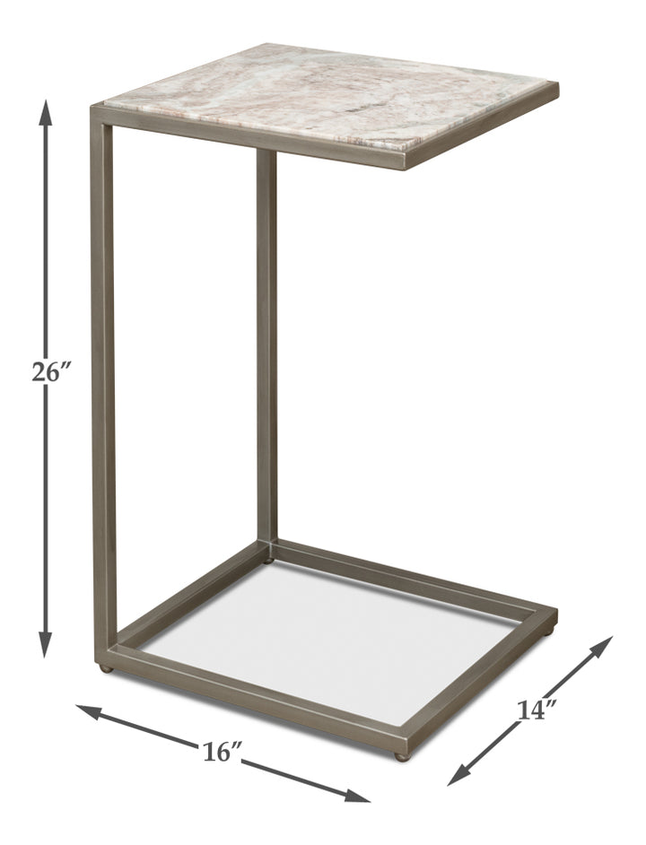 American Home Furniture | Sarreid - Laptop Table - Marble Top