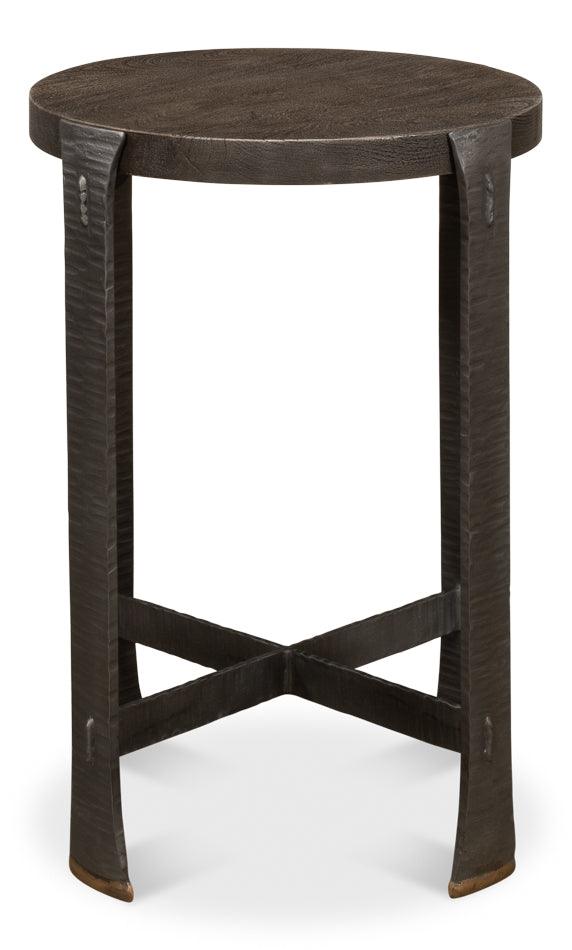 Sarreid Forged Slats Side Table/Moleskin ACCENT TABLES