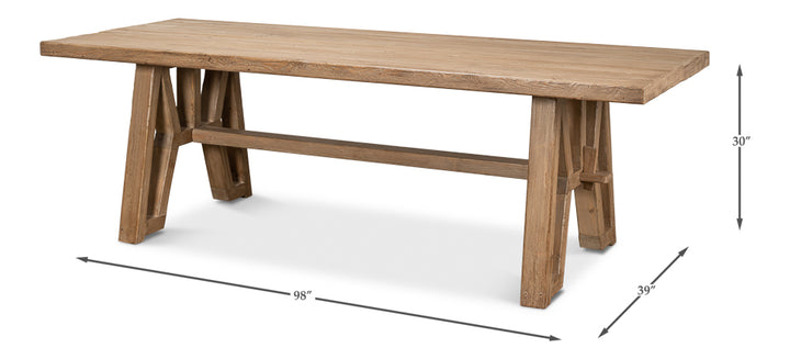 American Home Furniture | Sarreid - Miner's Camp Dining Table