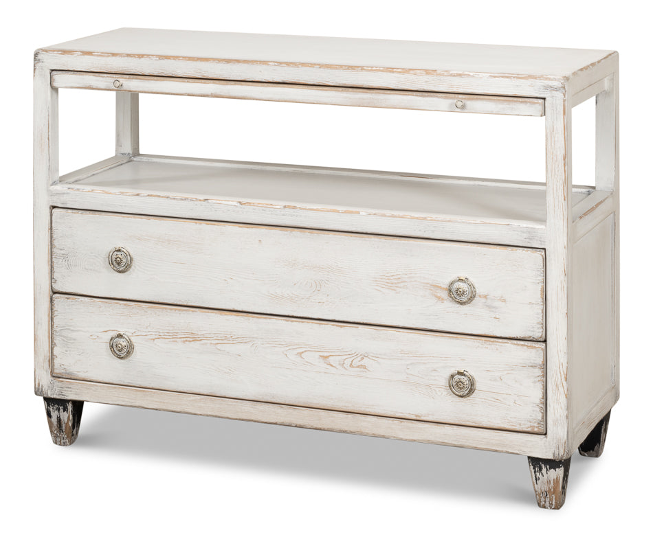 American Home Furniture | Sarreid - White Hollywood Tv Stand