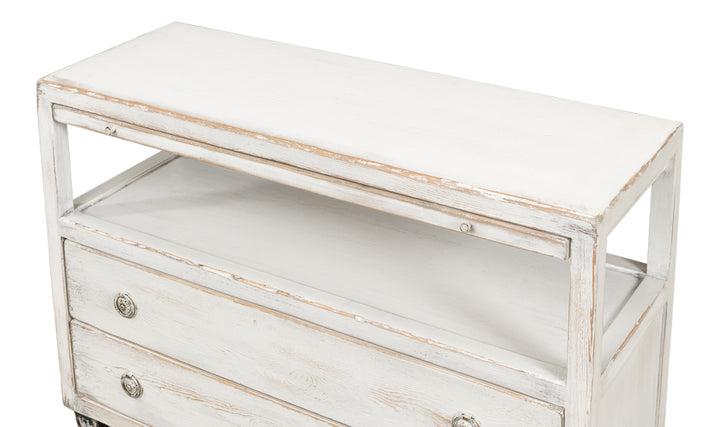 American Home Furniture | Sarreid - White Hollywood Tv Stand
