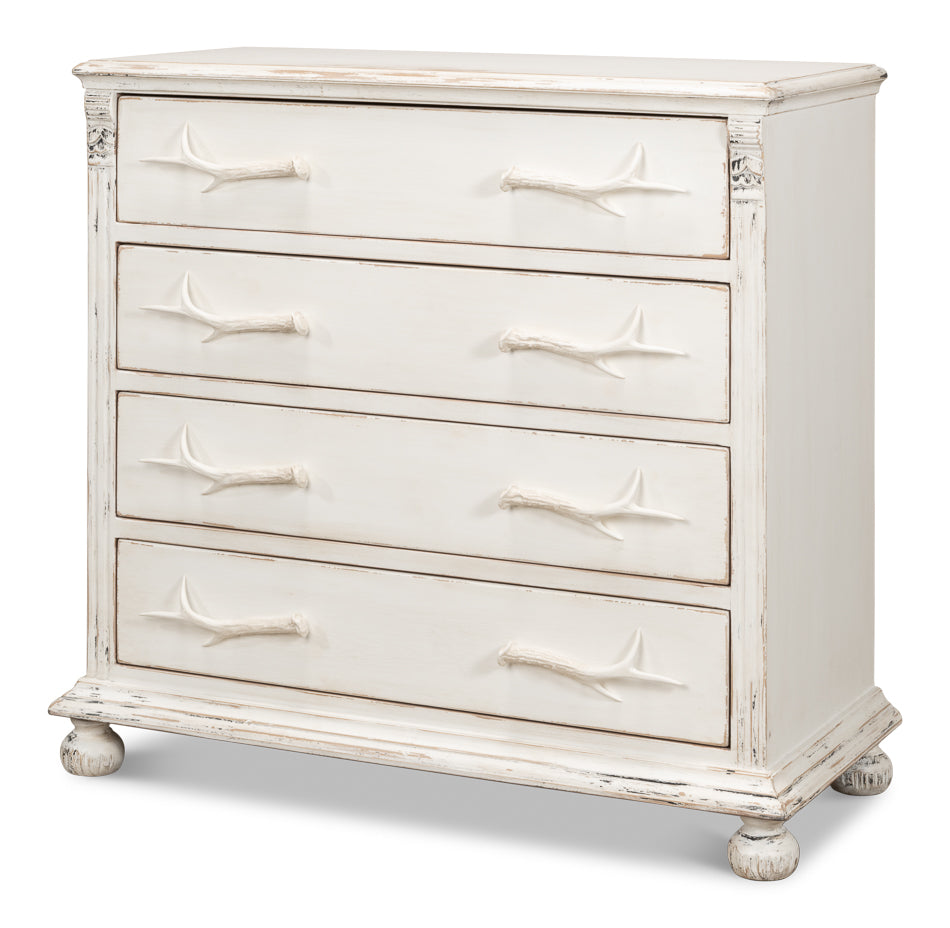 American Home Furniture | Sarreid - Buck's Commode In White