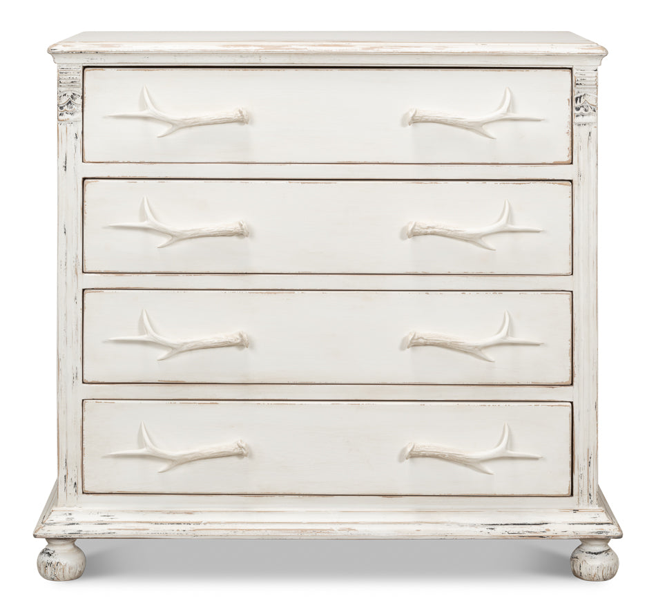 American Home Furniture | Sarreid - Buck's Commode In White