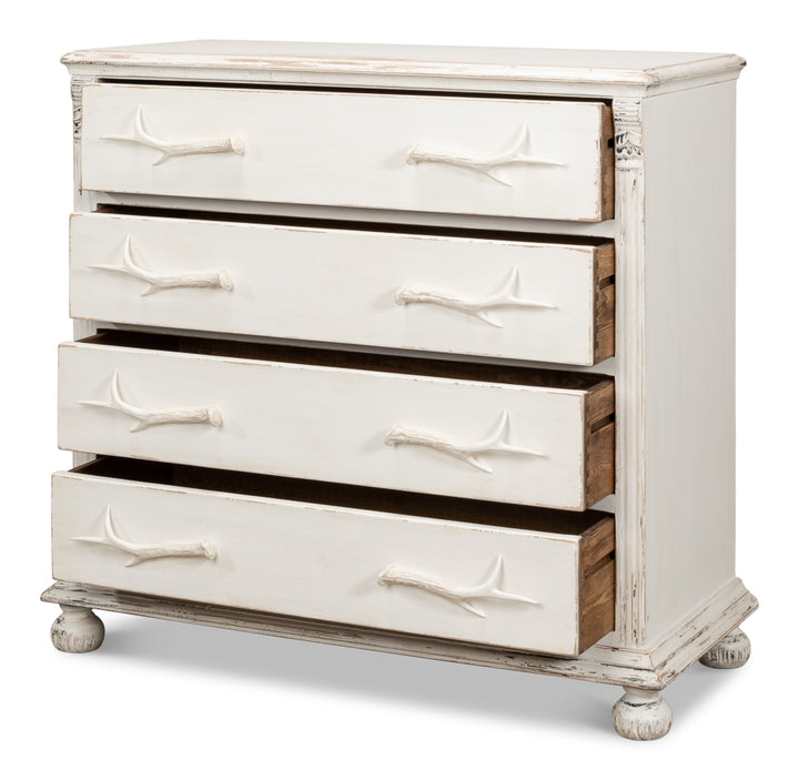 American Home Furniture | Sarreid - Buck's Commode In White