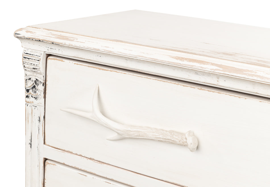 American Home Furniture | Sarreid - Buck's Commode In White