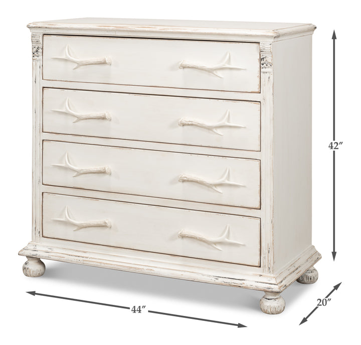 American Home Furniture | Sarreid - Buck's Commode In White