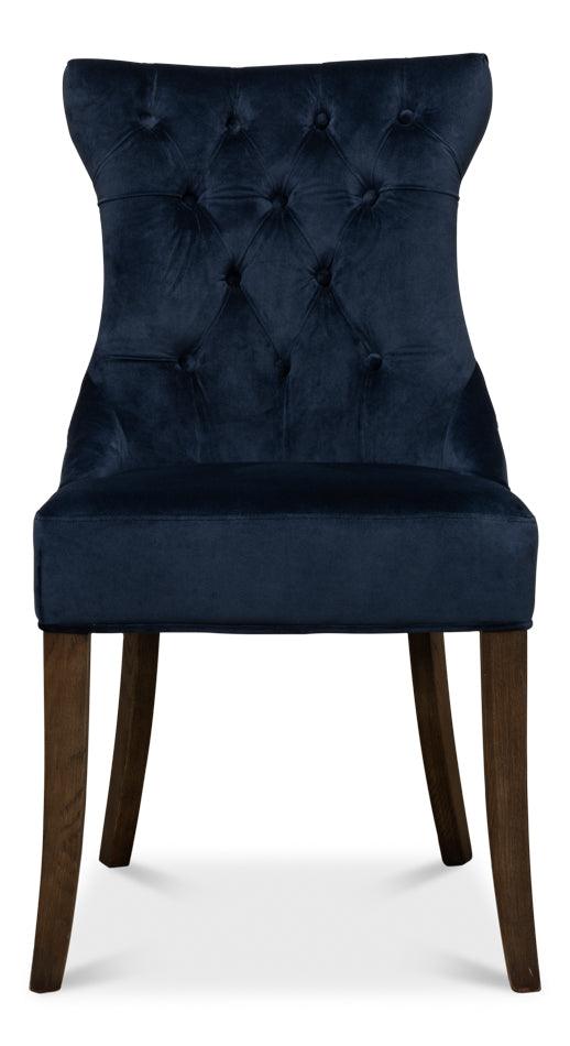 Sarreid Sophie Side Chair - Blue Velvet - Set of 2 DINING CHAIRS