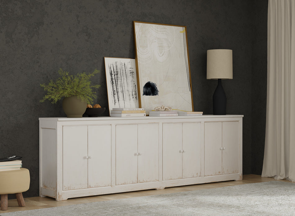 American Home Furniture | Sarreid - Eight Is Enough Sideboard - Whitewash