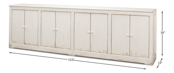 American Home Furniture | Sarreid - Eight Is Enough Sideboard - Whitewash